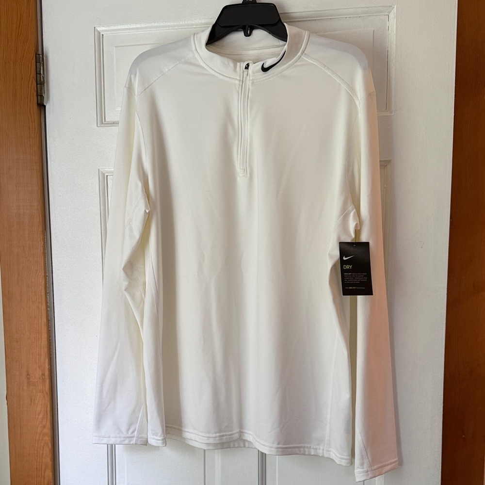 Nike Men's White Long Sleeve Performance Tee